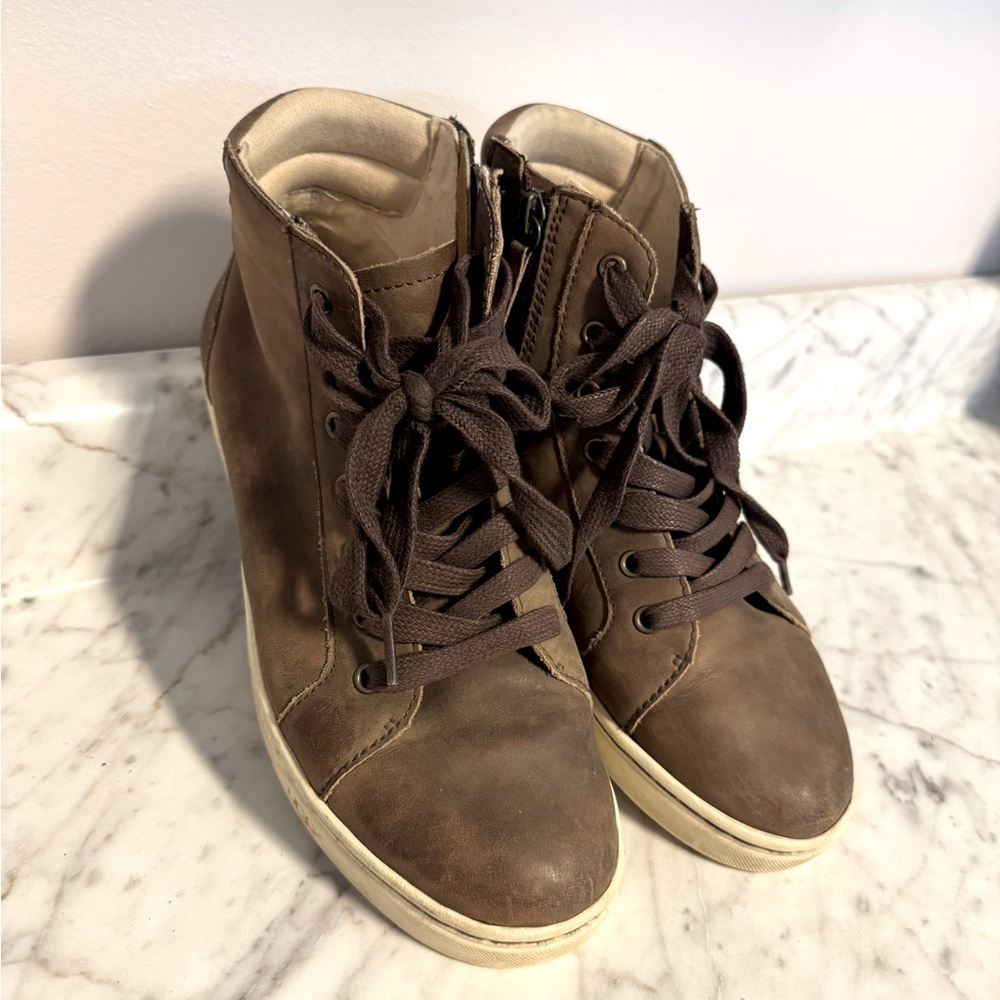 UGG Women’s Gradie Trainer Brown High-Top Sneakers Size 7.5 - Picture 7 of 10